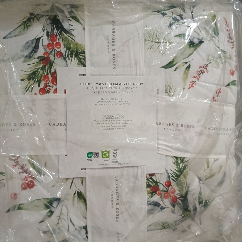 Cabbages & Roses Floral Queen Comforter Set - Picture 4 of 5